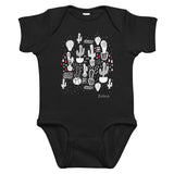 Matching Parent & Baby Set - The Cactus Garden - Black bodysuit