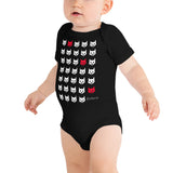 Baby Doodles Bodysuit - The Cats - Zebra High Contrast Apparel and Clothing for Parents and Kids