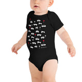 Baby Doodles Bodysuit - The Traffic Jam - Zebra High Contrast Apparel and Clothing for Parents and Kids