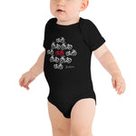 Baby Doodles Bodysuit - The Peloton - Zebra High Contrast Apparel and Clothing for Parents and Kids