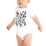 Baby Doodles Bodysuit - The Ice Cream Parlor - Zebra High Contrast Apparel and Clothing for Parents and Kids