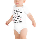 Baby Doodles Bodysuit - The Traffic Jam - Zebra High Contrast Apparel and Clothing for Parents and Kids