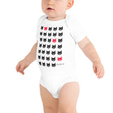 Baby Doodles Bodysuit - The Cats - Zebra High Contrast Apparel and Clothing for Parents and Kids