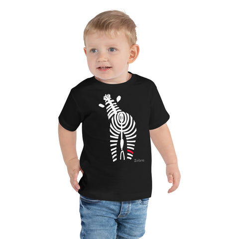 Toddler Doodles T-Shirt - The Signature Zebra - Zebra High Contrast Apparel and Clothing for Parents and Kids