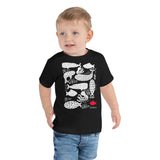 Toddler Doodles T-Shirt - The Whales - Zebra High Contrast Apparel and Clothing for Parents and Kids