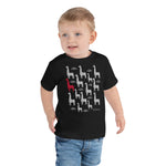 Toddler Doodles T-Shirt - The Giraffe Tower - Zebra High Contrast Apparel and Clothing for Parents and Kids