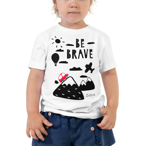 Toddler Doodles T-Shirt - The Brave - Zebra High Contrast Apparel and Clothing for Parents and Kids