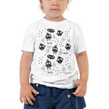 Toddler Doodles T-Shirt - The Tweeting Owls - Zebra High Contrast Apparel and Clothing for Parents and Kids