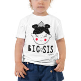 Toddler Doodles T-Shirt - The Big Sis - Zebra High Contrast Apparel and Clothing for Parents and Kids
