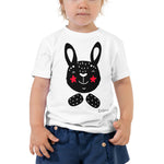 Toddler Doodles T-Shirt - The Bunny - Zebra High Contrast Apparel and Clothing for Parents and Kids
