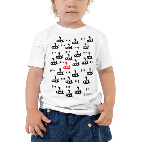 Toddler Doodles T-Shirt - The Submarines - Zebra High Contrast Apparel and Clothing for Parents and Kids