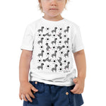 Toddler Doodles T-Shirt - The Zebra Dazzle - Zebra High Contrast Apparel and Clothing for Parents and Kids