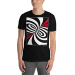 Men's Stripe T-shirt - The Twister - Zebra High Contrast Apparel and Clothing for Parents and Kids