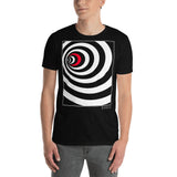 Men's Stripe T-shirt - The Spiral - Zebra High Contrast Apparel and Clothing for Parents and Kids