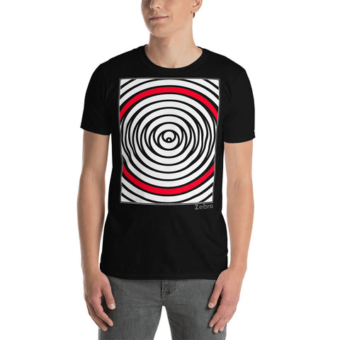 Men's Stripe T-shirt - The Skee Ball - Zebra High Contrast Apparel and Clothing for Parents and Kids