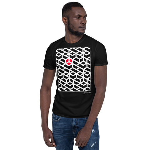Men's Geometric T-Shirt - The Rubik - Zebra High Contrast Apparel and Clothing for Parents and Kids