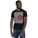 Men's Geometric T-Shirt - The Honeycomb - Zebra High Contrast Apparel and Clothing for Parents and Kids