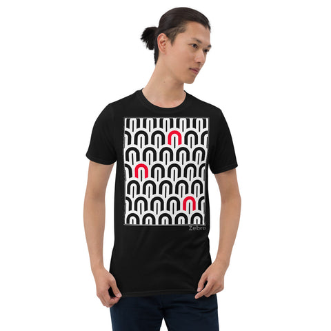 Men's Geometric T-Shirt - The Arches - Zebra High Contrast Apparel and Clothing for Parents and Kids