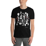 Men's Doodles T-Shirt - The Cactus Garden - Zebra High Contrast Apparel and Clothing for Parents and Kids