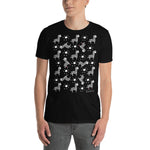 Men's Doodles T-Shirt - The Zebra Dazzle - Zebra High Contrast Apparel and Clothing for Parents and Kids