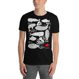 Men's Doodles T-Shirt - The Whales - Zebra High Contrast Apparel and Clothing for Parents and Kids