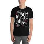 Men's Doodles T-Shirt - The Trail - Zebra High Contrast Apparel and Clothing for Parents and Kids