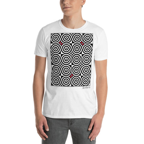 Men's Geometric T-Shirt - The Bullseye - Zebra High Contrast Apparel and Clothing for Parents and Kids