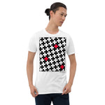 Men's Geometric T-Shirt - The Swiss Cross - Zebra High Contrast Apparel and Clothing for Parents and Kids