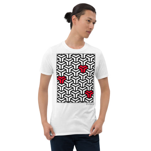 Men's Geometric T-Shirt - The Mamba - Zebra High Contrast Apparel and Clothing for Parents and Kids