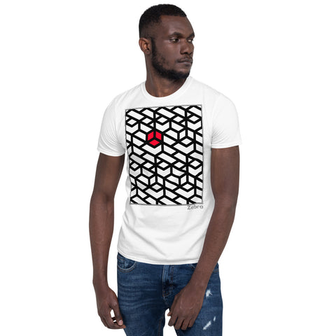 Men's Geometric T-Shirt - The Rubik - Zebra High Contrast Apparel and Clothing for Parents and Kids