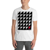 Men's Geometric T-Shirt - The Rising Moons - Zebra High Contrast Apparel and Clothing for Parents and Kids