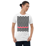 Men's Geometric T-Shirt - The Waves - Zebra High Contrast Apparel and Clothing for Parents and Kids