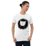 Men's Doodles T-Shirt - The Hedgehog - Zebra High Contrast Apparel and Clothing for Parents and Kids