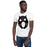 Men's Doodles T-Shirt - The Owl - Zebra High Contrast Apparel and Clothing for Parents and Kids