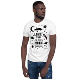 Men's Doodles T-Shirt - The Moon Shot - Zebra High Contrast Apparel and Clothing for Parents and Kids