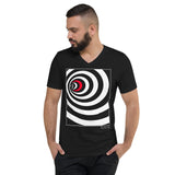 Men's Stripe T-shirt - The Spiral - Zebra High Contrast Apparel and Clothing for Parents and Kids