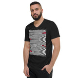 Men's Stripe T-shirt - The Towers - Zebra High Contrast Apparel and Clothing for Parents and Kids