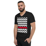 Men's Geometric T-Shirt - The Zig-Zags - Zebra High Contrast Apparel and Clothing for Parents and Kids