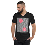 Men's Geometric T-Shirt - The Cubes - Zebra High Contrast Apparel and Clothing for Parents and Kids