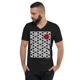 Men's Geometric T-Shirt - The Hidden Cube - Zebra High Contrast Apparel and Clothing for Parents and Kids