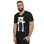 Men's Doodles T-Shirt - The Big Bear - Zebra High Contrast Apparel and Clothing for Parents and Kids