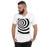 Men's Stripe T-shirt - The Spiral - Zebra High Contrast Apparel and Clothing for Parents and Kids