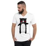 Men's Doodles T-Shirt - The Big Bear - Zebra High Contrast Apparel and Clothing for Parents and Kids