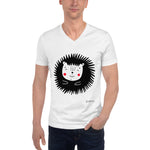 Men's Doodles T-Shirt - The Hedgehog - Zebra High Contrast Apparel and Clothing for Parents and Kids