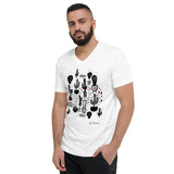 Men's Doodles T-Shirt - The Cactus Garden - Zebra High Contrast Apparel and Clothing for Parents and Kids