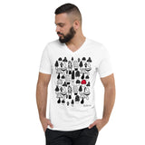 Men's Doodles T-Shirt - The Mushroom Forest - Zebra High Contrast Apparel and Clothing for Parents and Kids