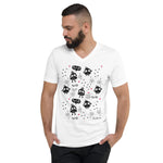 Men's Doodles T-Shirt - The Tweeting Owls - Zebra High Contrast Apparel and Clothing for Parents and Kids