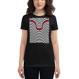 Women's Stripes T-Shirt - The Pyramid - Zebra High Contrast Apparel and Clothing for Parents and Kids