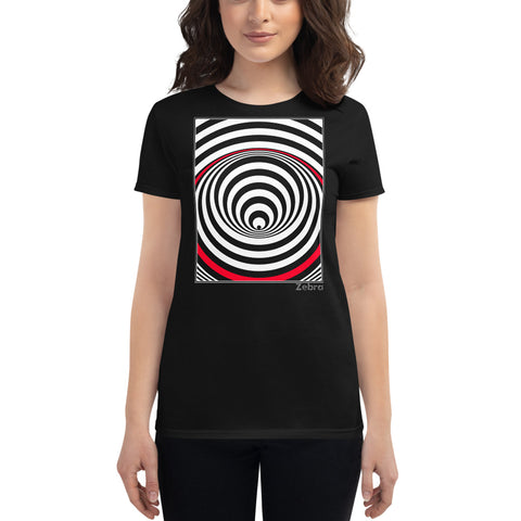 Women's Stripes T-Shirt - The Funnel - Zebra High Contrast Apparel and Clothing for Parents and Kids