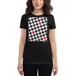 Women's Geometric T-Shirt - The Swiss Cross - Zebra High Contrast Apparel and Clothing for Parents and Kids